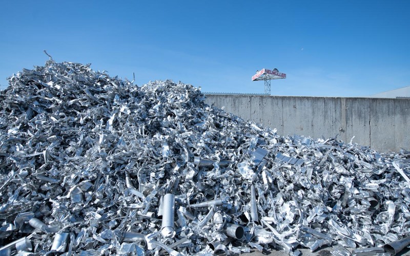 Aluminium Schrotthaufen im freien